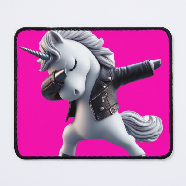 Item preview, Dabbing Pale Unicorn wearing a Leather Jacket designed and sold by erkabees.
