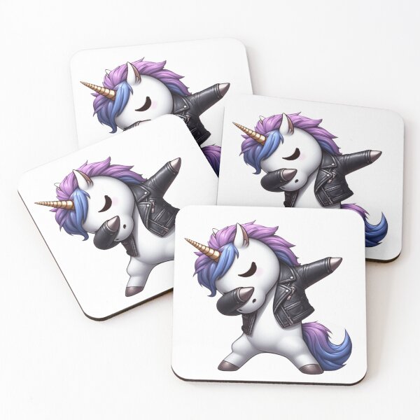 Item preview, Cute Unicorn Dabbing wearing Leather Jacket  designed and sold by erkabees.