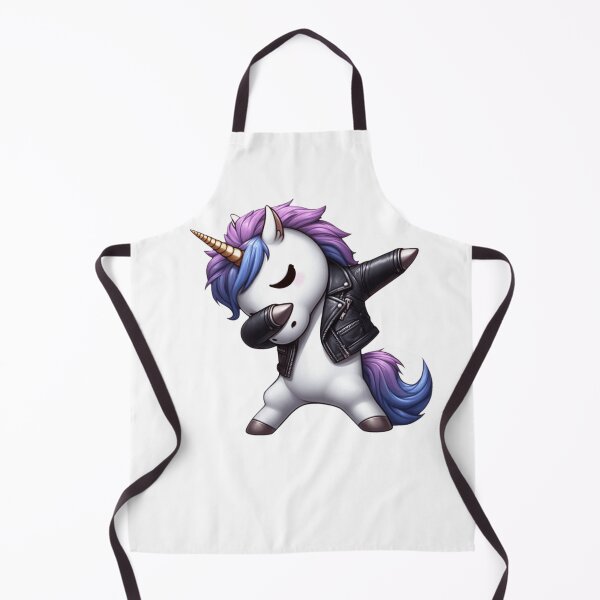 Item preview, Cute Unicorn Dabbing wearing Leather Jacket designed and sold by erkabees.