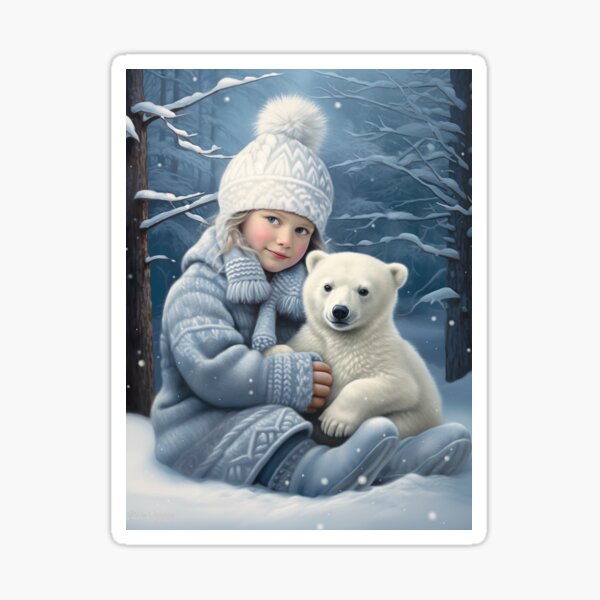 Item preview, Baby Girl And Polar Bear designed and sold by CamilleNorris.