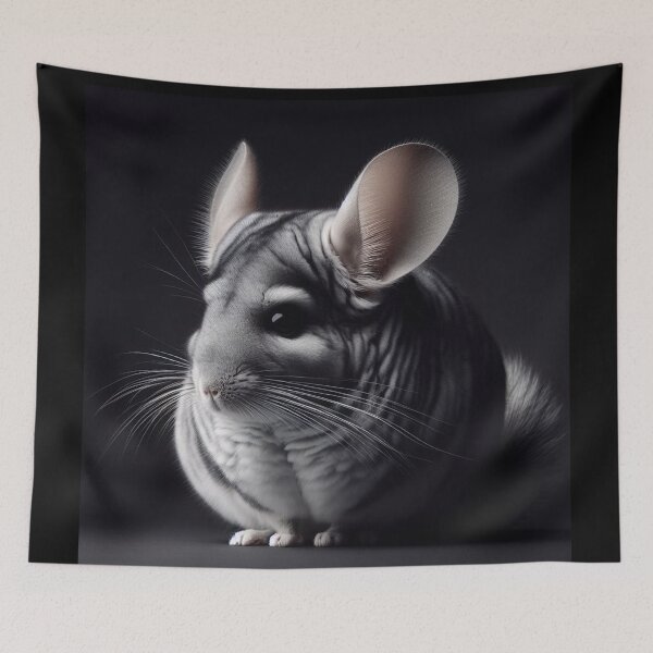 Item preview, Realistic Chinchilla Pawtrait designed and sold by PawtraitRealism.
