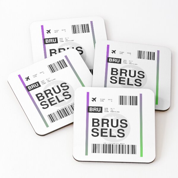Item preview, Brussels Boarding Pass designed and sold by RabbitK.