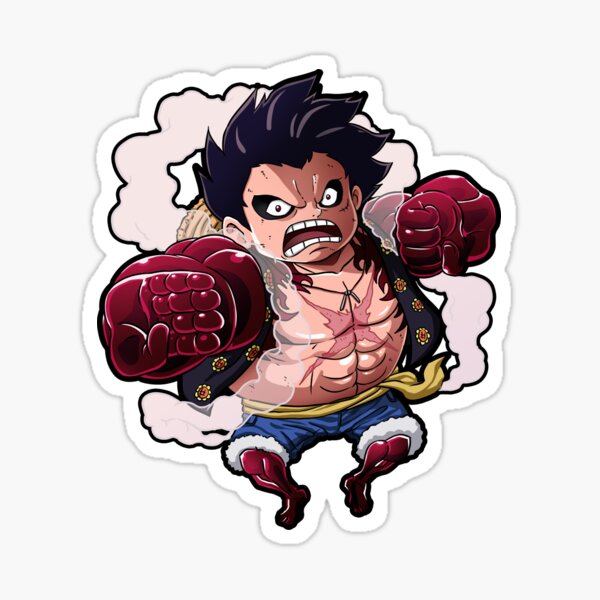 This is Luffy in gear 4 (Snakeman) Sticker for Sale by Gliphel