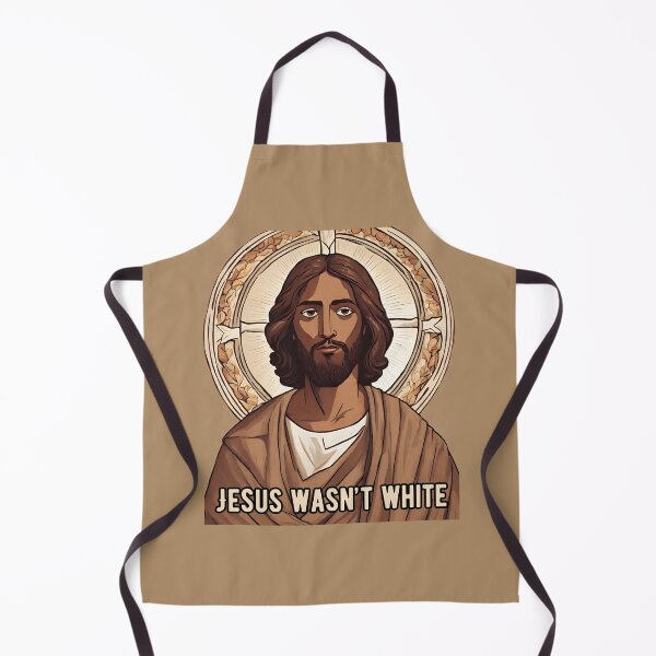 Item preview, Jesus Wasn't White, with image of brown Jesus designed and sold by CheekyGrace.