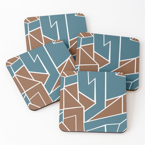 Artikelvorschau, Braun-blaue Puzzle-Kunst entworfen und verkauft von FashionIam.