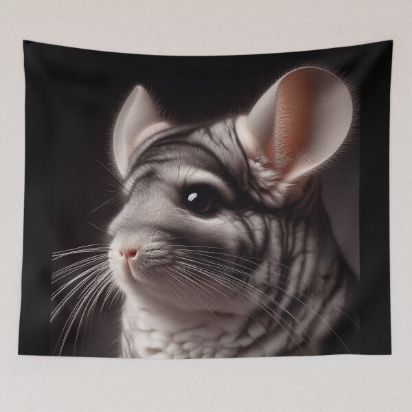 Item preview, Realistic Chinchilla Pawtrait designed and sold by PawtraitRealism.