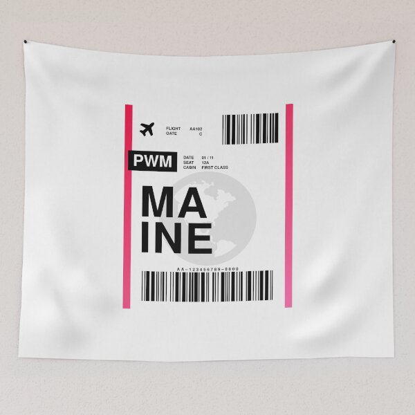 Item preview, Maine Boarding Pass designed and sold by RabbitK.