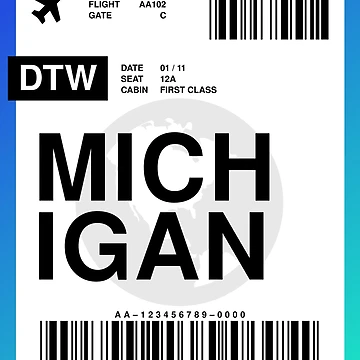 Artwork thumbnail, Michigan Boarding Pass by RabbitK