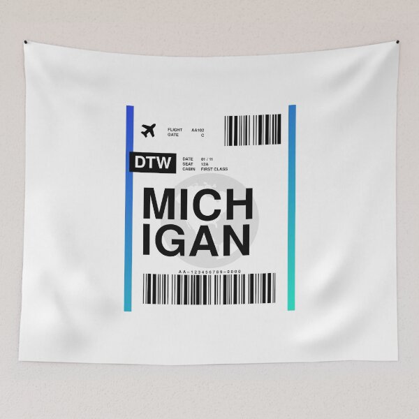 Item preview, Michigan Boarding Pass designed and sold by RabbitK.