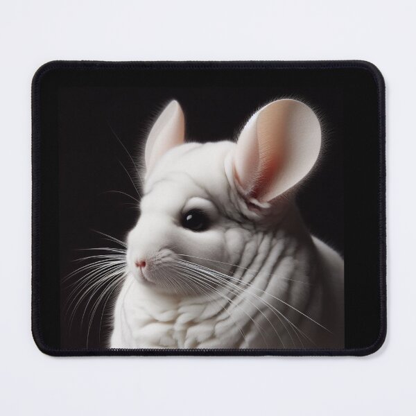 Item preview, Realistic White Mosaic Chinchilla Pawtrait designed and sold by PawtraitRealism.