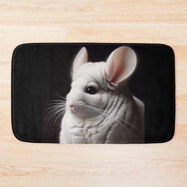 Item preview, Realistic White Mosaic Chinchilla Pawtrait designed and sold by PawtraitRealism.