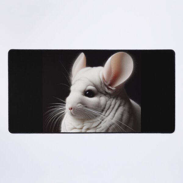 Item preview, Realistic White Mosaic Chinchilla Pawtrait designed and sold by PawtraitRealism.