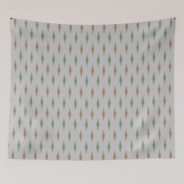 Item preview, Diamonds pattern. Green, orange and gray  designed and sold by SamohtCreates.