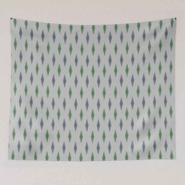 Item preview, Diamonds pattern. Green, blue and gray  designed and sold by SamohtCreates.