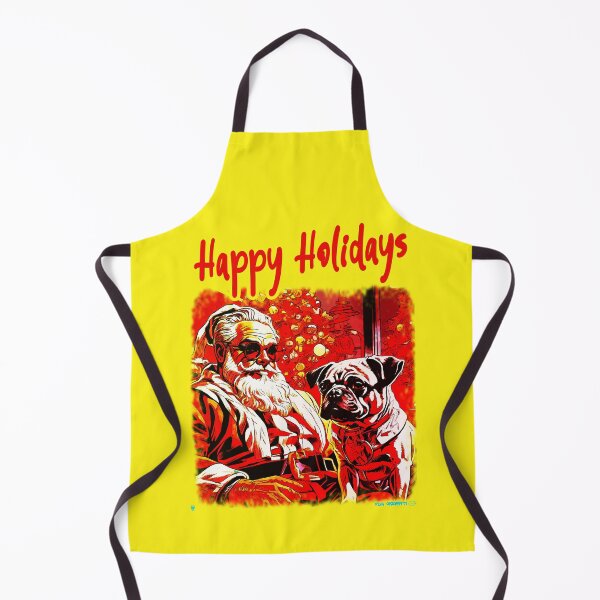 Item preview, Pug HAPPY HOLIDAYS 35 designed and sold by RedBluffTraders.