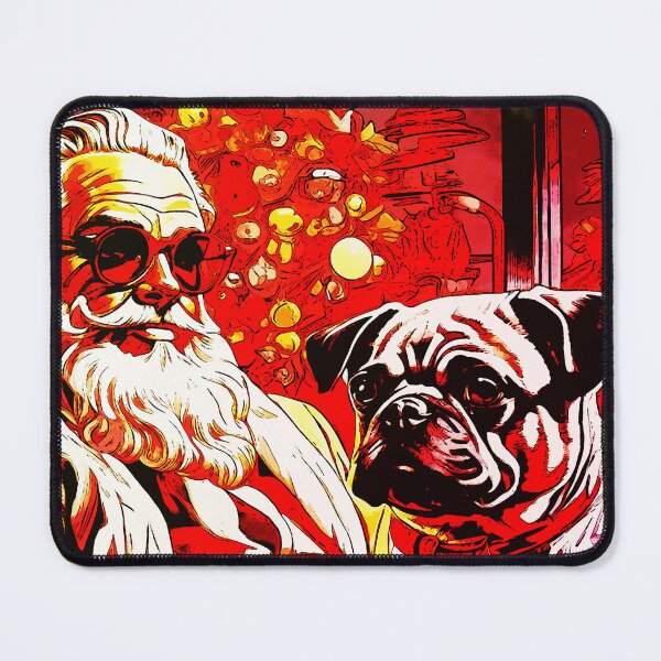 Item preview, Pug HAPPY HOLIDAYS 35 designed and sold by RedBluffTraders.