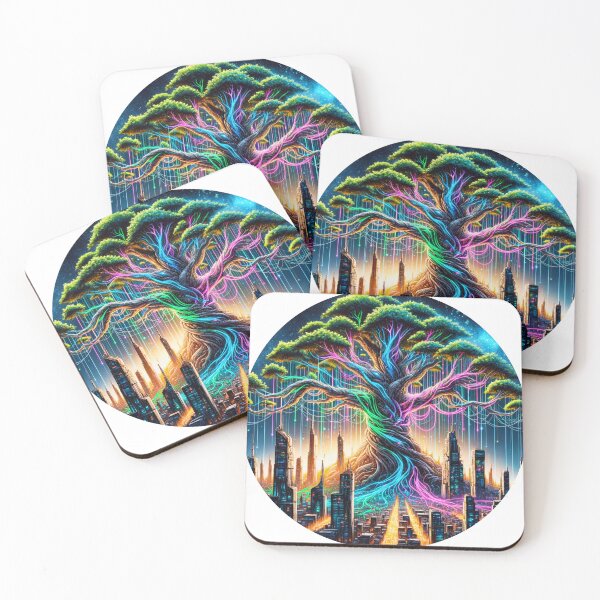 Item preview, Techno Arbor Essence: Cybercity Nature-Fusion designed and sold by MrAI-Store.