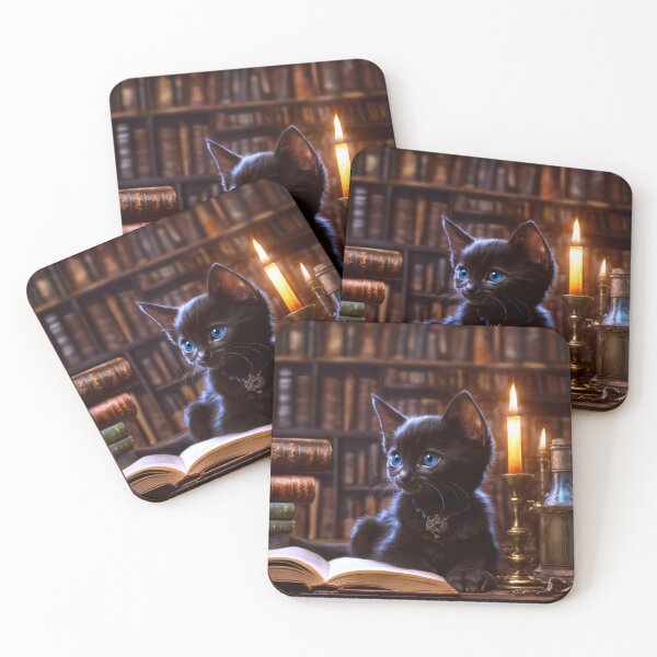 Item preview, The Old World Library Cat designed and sold by Lava Tigers Art.