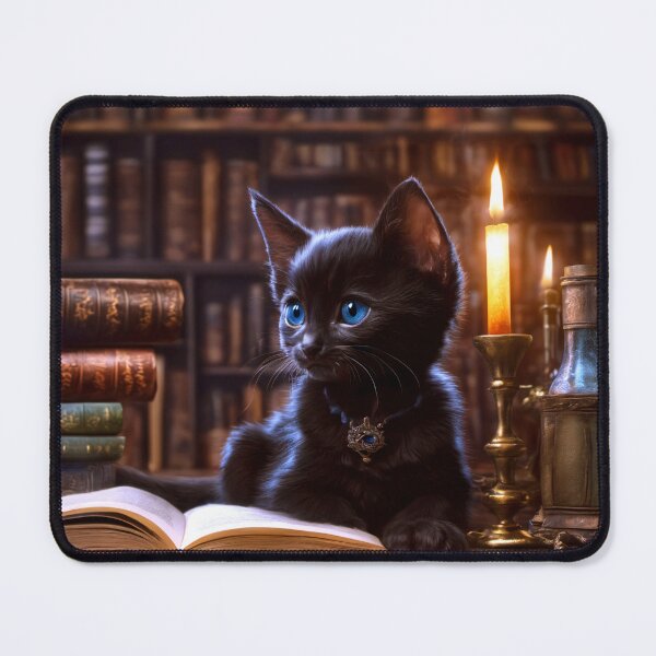 Item preview, The Old World Library Cat designed and sold by Lava Tigers Art.