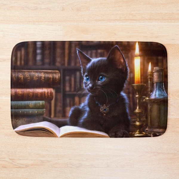 Item preview, The Old World Library Cat designed and sold by Lava Tigers Art.