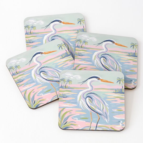 Item preview, Preppy Blue Heron Painting designed and sold by BrightTide.