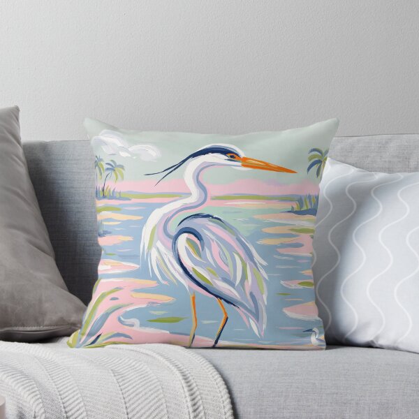 Item preview, Preppy Blue Heron Painting designed and sold by BrightTide.