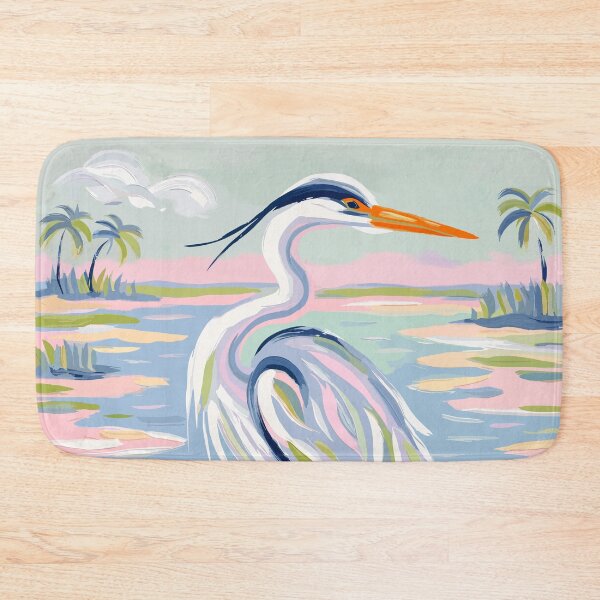 Item preview, Preppy Blue Heron Painting designed and sold by BrightTide.