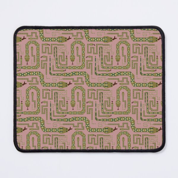 Item preview, Garter sneaky snake pixel pattern. Peach designed and sold by SamohtCreates.