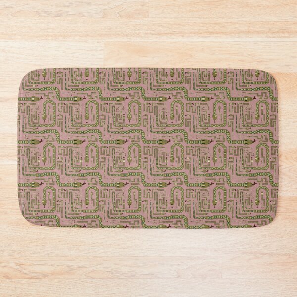 Item preview, Garter sneaky snake pixel pattern. Peach designed and sold by SamohtCreates.