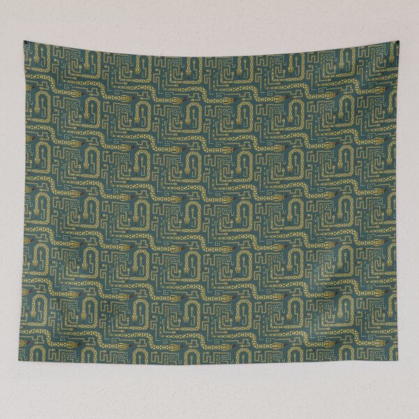 Item preview, Garter sneaky snake pixel pattern. Teal designed and sold by SamohtCreates.