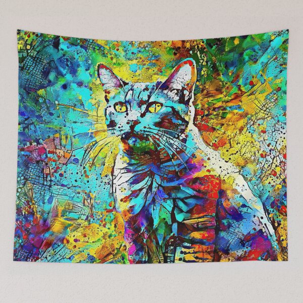 Item preview, Abstractions of abstract abstraction of cat. DeepDream #3513743586208 designed and sold by blackhalt.