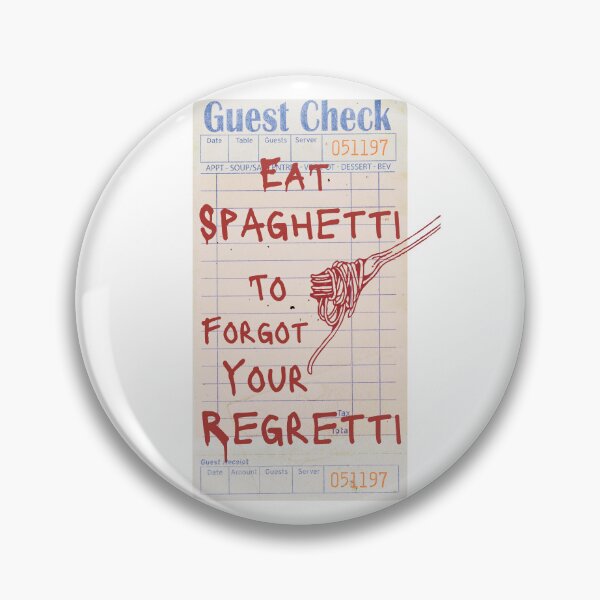 Item preview,  Eat Spaghetti To Forget Your Regretti Guest Check designed and sold by clmstudio.