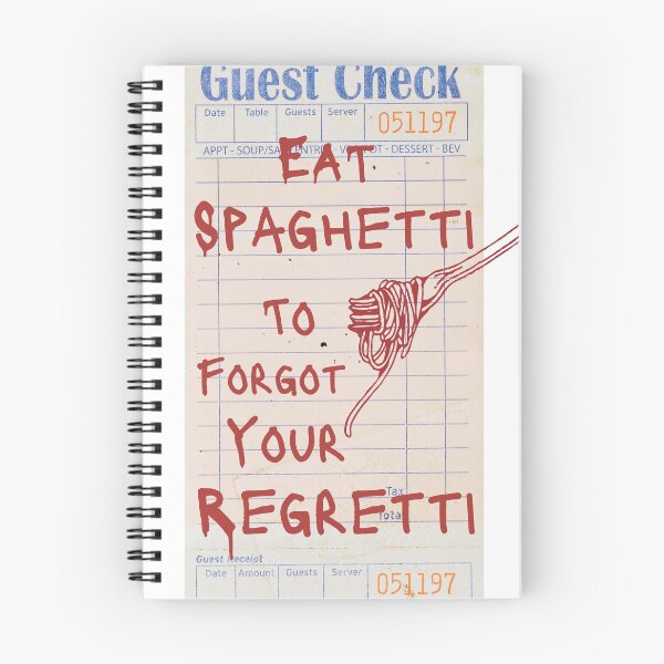Item preview,  Eat Spaghetti To Forget Your Regretti Guest Check designed and sold by clmstudio.