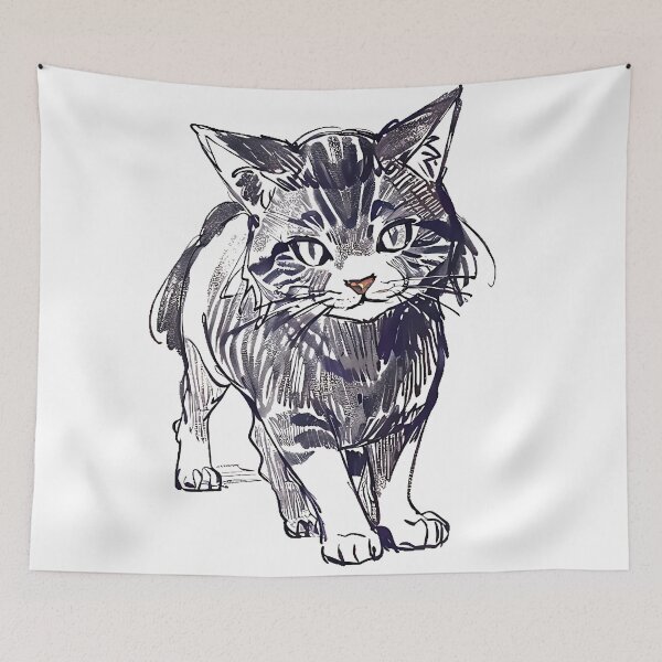 Item preview, Whiskers' Playful Magic: A Minimalist Cat designed and sold by SirZeus.