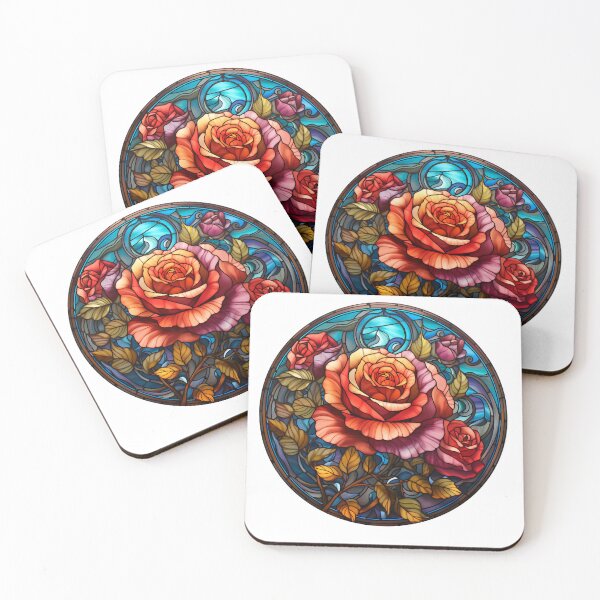 Item preview, Roses Stained Glass Sticker designed and sold by ChrisM63.