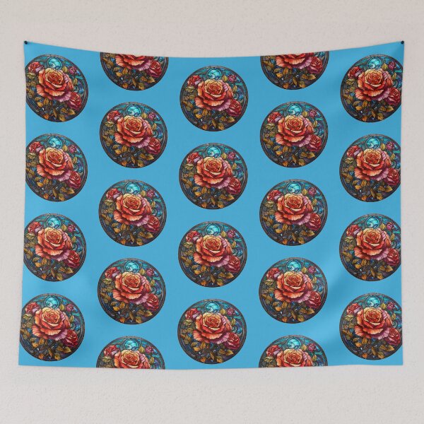 Item preview, Roses Stained Glass Sticker designed and sold by ChrisM63.