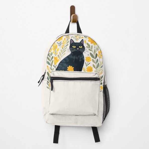 Item preview, Black Cat in Flower Garden designed and sold by GirlGlowGraphic.