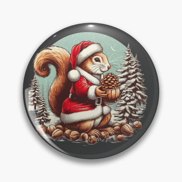 Item preview, Santa Claus Squirrel Collecting Nuts designed and sold by LemuellTrends.
