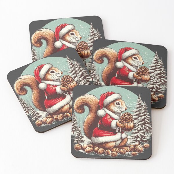 Item preview, Santa Claus Squirrel Collecting Nuts designed and sold by LemuellTrends.
