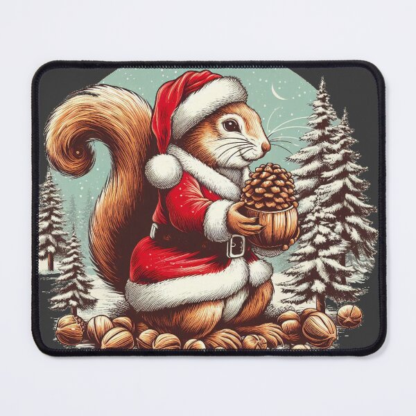 Item preview, Santa Claus Squirrel Collecting Nuts designed and sold by LemuellTrends.