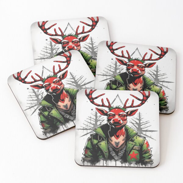Item preview, Military Punk Rudolf The Red Nosed Reindeer designed and sold by CosmicBee.