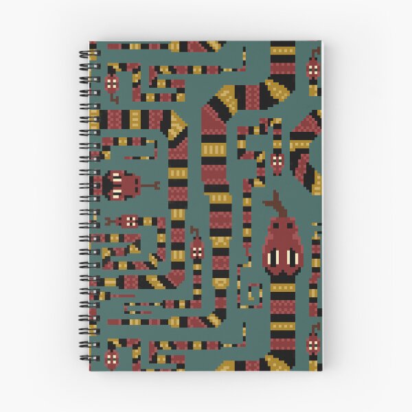 Item preview, Coral sneaky snake pixel pattern. Teal, Large designed and sold by SamohtCreates.
