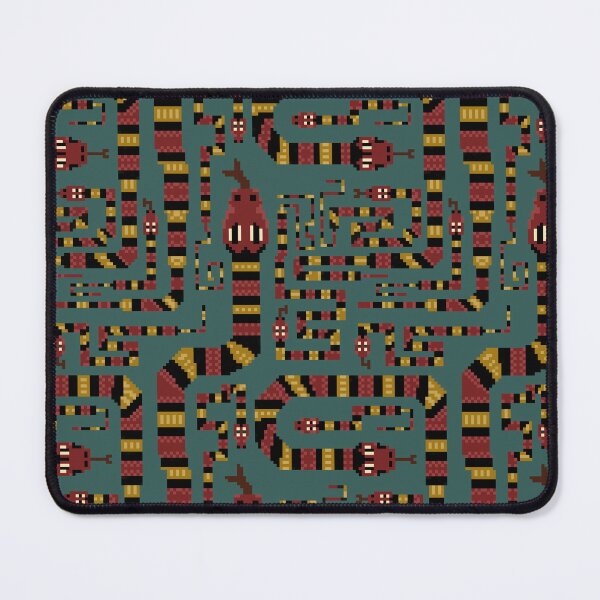 Item preview, Coral sneaky snake pixel pattern. Teal, Large designed and sold by SamohtCreates.