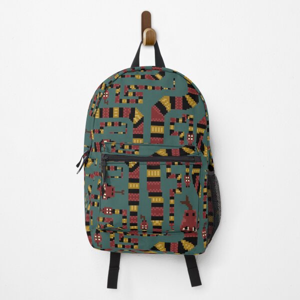Item preview, Coral sneaky snake pixel pattern. Teal, Large designed and sold by SamohtCreates.