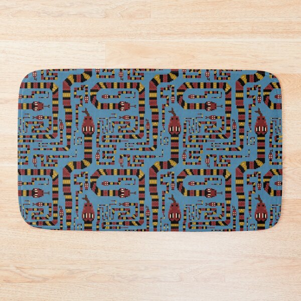Item preview, Coral sneaky snake pixel pattern. Blue, Large designed and sold by SamohtCreates.