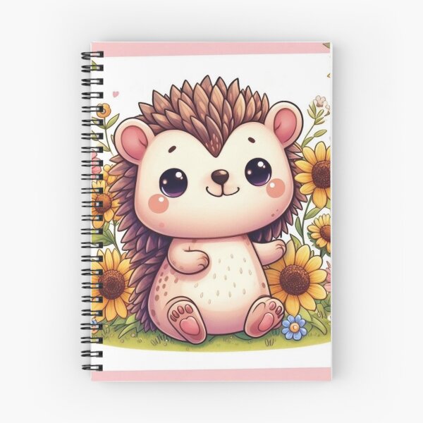 Item preview, Cute Hedgehog Amid Flowers Watercolour designed and sold by Kim Arnott.