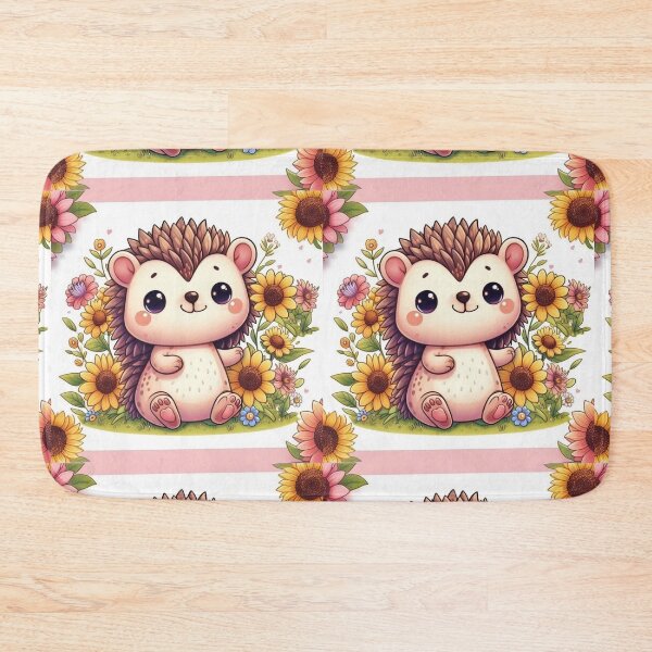 Item preview, Cute Hedgehog Amid Flowers Watercolour designed and sold by Kim Arnott.