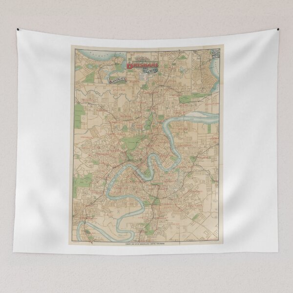 Item preview, 1920 Historical Map of Brisbane  designed and sold by housedetective.