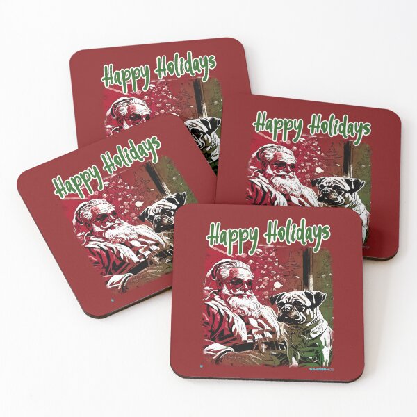 Item preview, Pug HAPPY HOLIDAYS 35 alternative designed and sold by RedBluffTraders.