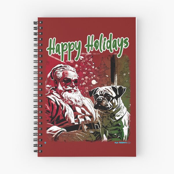 Item preview, Pug HAPPY HOLIDAYS 35 alternative designed and sold by RedBluffTraders.